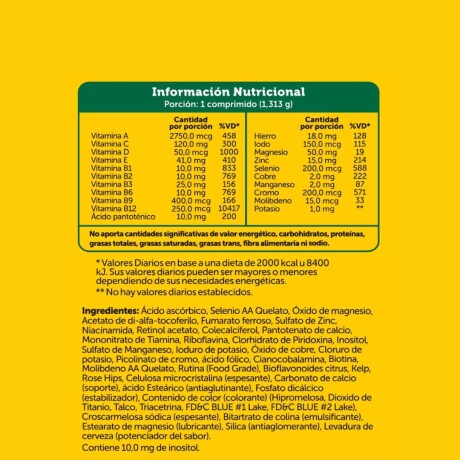 Multivitamínico & mineral ONE Natural Life Multivitamínico & mineral ONE Natural Life