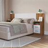 Respaldo Con Mesa De Luz Sommier Cabecera 2 Cajones - Ltc Respaldo Con Mesa De Luz Sommier Cabecera 2 Cajones - Ltc