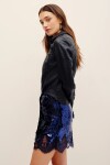 FALDA MINI SEQUINS Azul