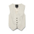 VMTROIAN SL PINTRIPE TAILORED VEST OATMEAL