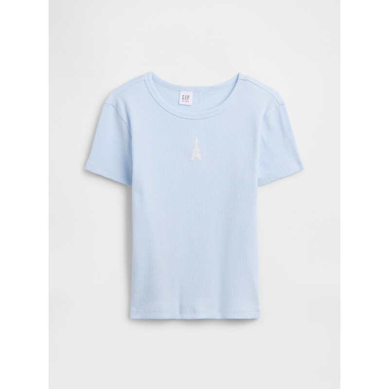 V-SU SS RIB TEE ESSENTIAL BLUE