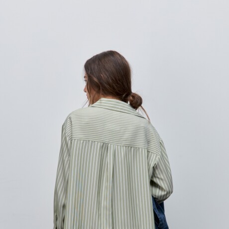 CAMISA DANAE STRIPE Verde Oliva