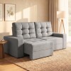 Sillón Cama Reclier Pequim 3 Cuerpos - Extensible Gris