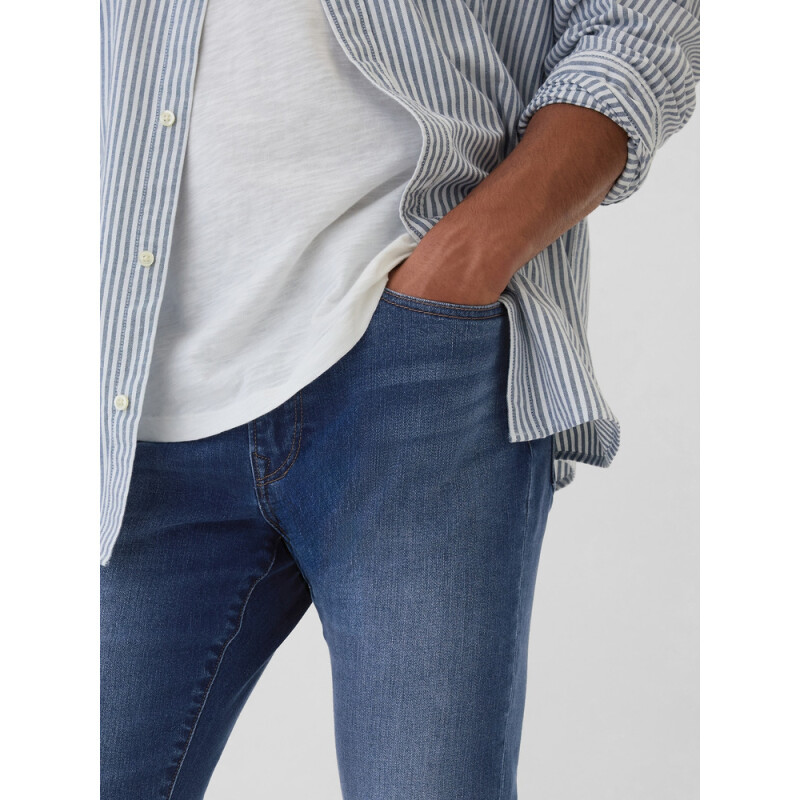 V-ATHLETIC SLIM SOFT MED MARINO MEDIUM WASH