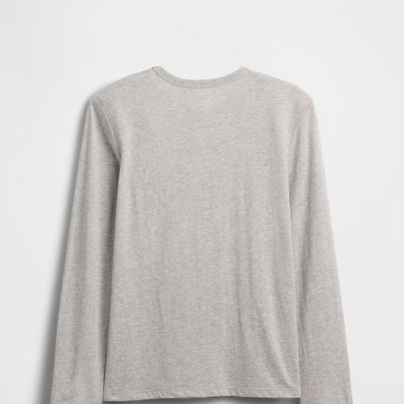 V-FRCH LS LOGO TEE LIGHT HEATHER GREY