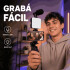 Kit de Grabación para Celular con Trípode Luz LED y Micrófono Negro
