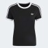 Remera Adidas 3 rayas Negro