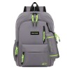 Mochila Trendy Focus On The Good con cartuchera Gris