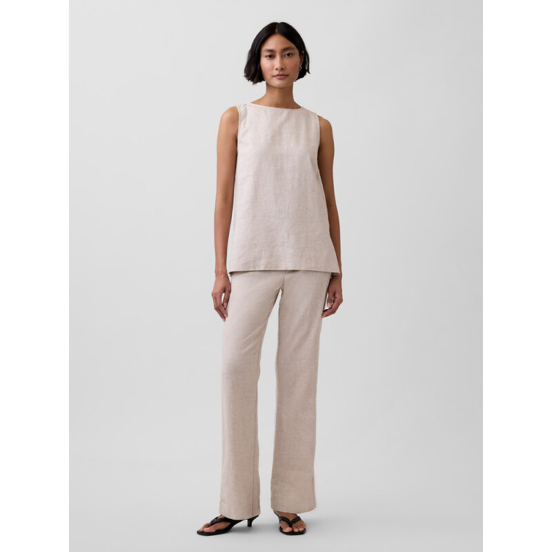 LINEN LOW RISE PANT FLAX LINEN
