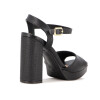 Ramarim Sandalia Con Pulsera Taco Cuadrado - Negro-negro Negro-negro
