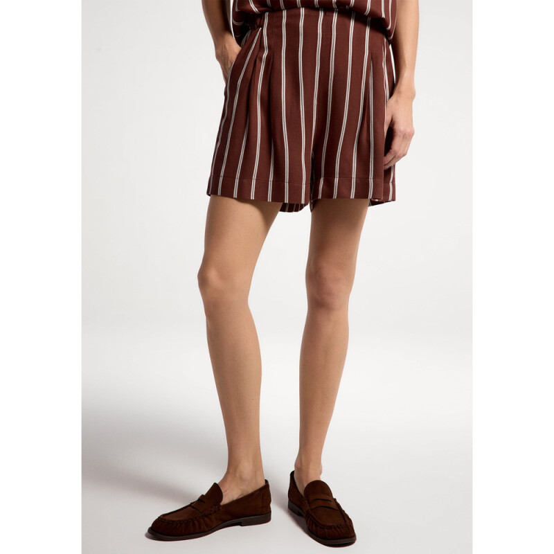 SHORTS FEM MARROM ESCURO