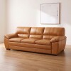 Sillón %100 Cuero - 3 Cuerpos - Premium Camel