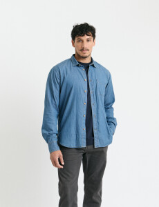 012468 CAMISA TIPO JEAN HARRY Azul
