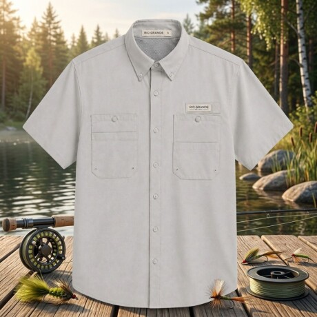 CAMISA MANGA CORTA FISHING GRIS CAMISA MANGA CORTA FISHING GRIS