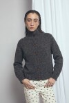 Cardigan abotonado gris oscuro