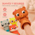 Set X4 Títeres de Dedo Animalitos para Baño y Juego Rosa