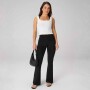 Leggings Flare Cloud Jersey Foldover Mujer Black
