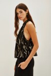Top Lana Cebra Lurex Negro