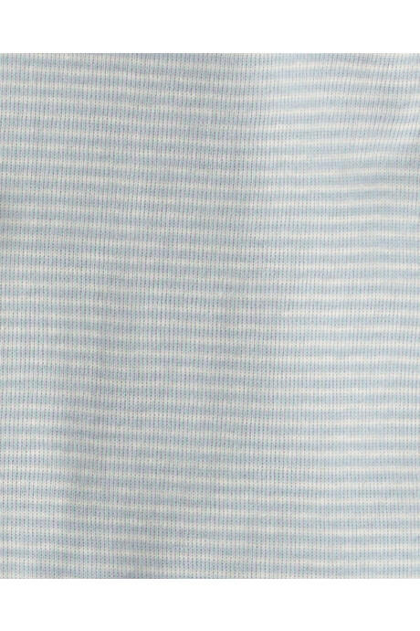 Set tres piezas de algodón, pantalón y bodies, azul y crema, diseño ballenas Sin color
