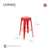 Taburete Tolix Hogar Pub Muebles Rojo