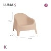Set de 4 Sillas Plastico Skarpo Jardin Taupe