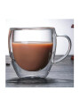TAZA VIDRIO DOBLE FONDO PLATEADO