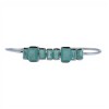 Brazalete Surat-Plata rodinada 925- Piedra Onix Paraiba-BR2016 conpiedra