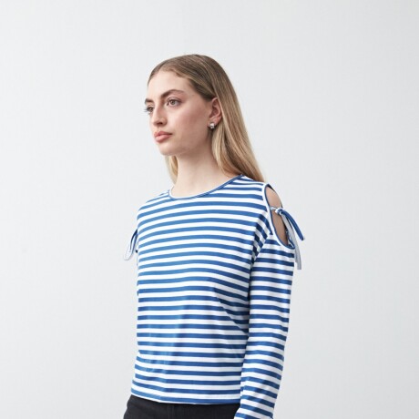 REMERA SENDAI Blanco/Azul