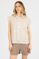 Pijama floral Beige