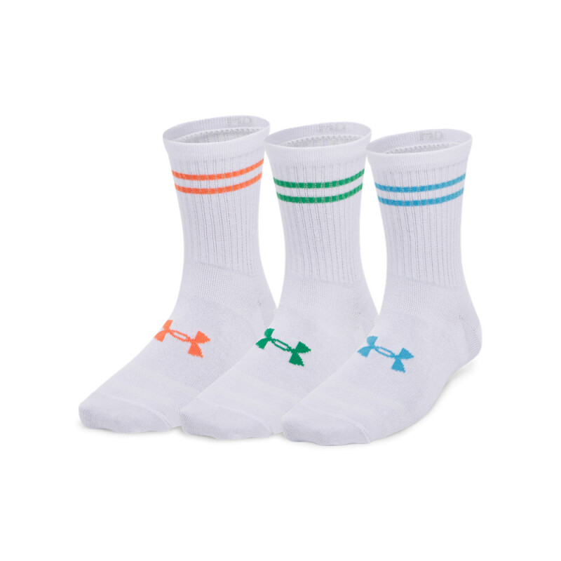 UA Essential Nv Mid Crew 3pk-WHT WHT-102
