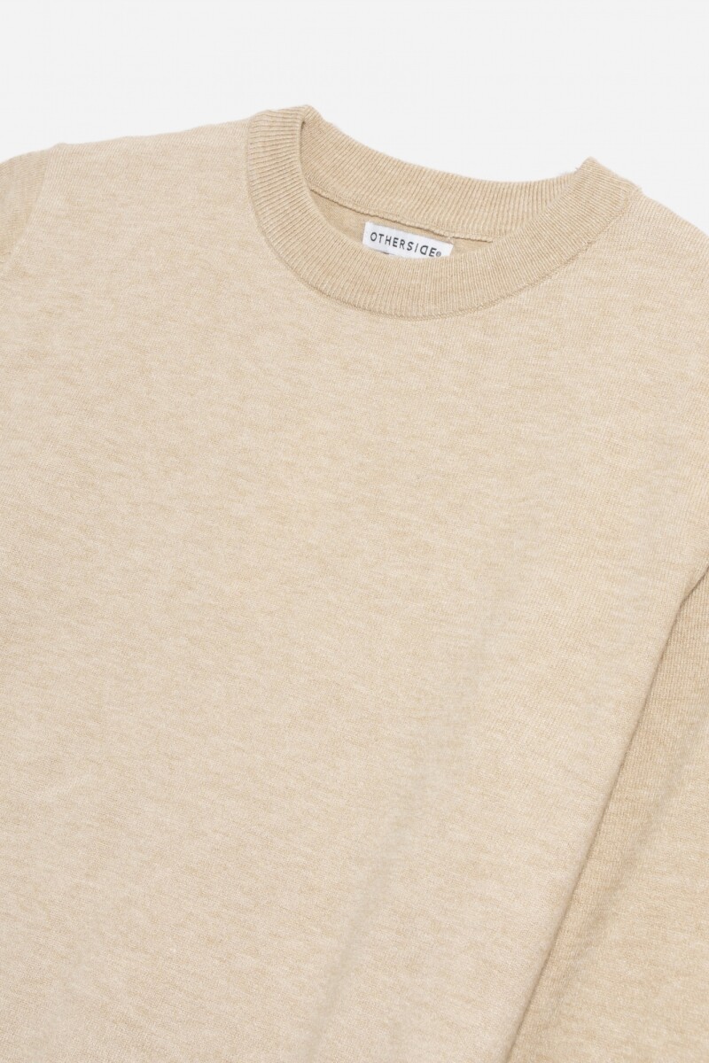 Sweater con detalle en manga BEIGE