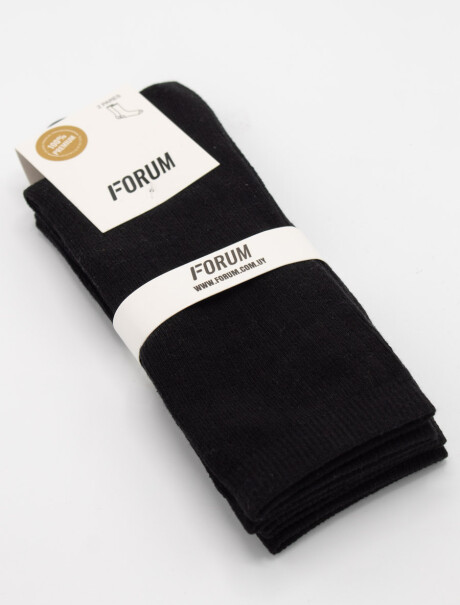 Media Casual Canelon Pack x 2 Pares Negro