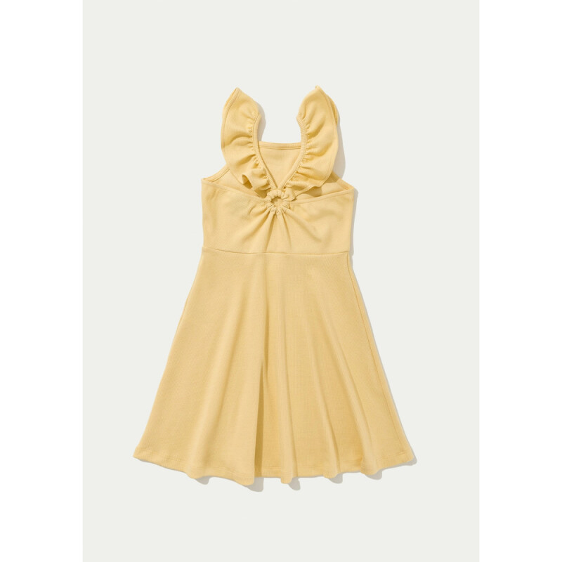 VESTIDO CURTO FEM AMARELO CLARO