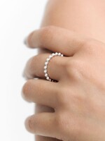 Anillo Con Esferas - Plata De Ley 925 plateado