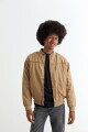 Campera bomber de nylon KHAKI