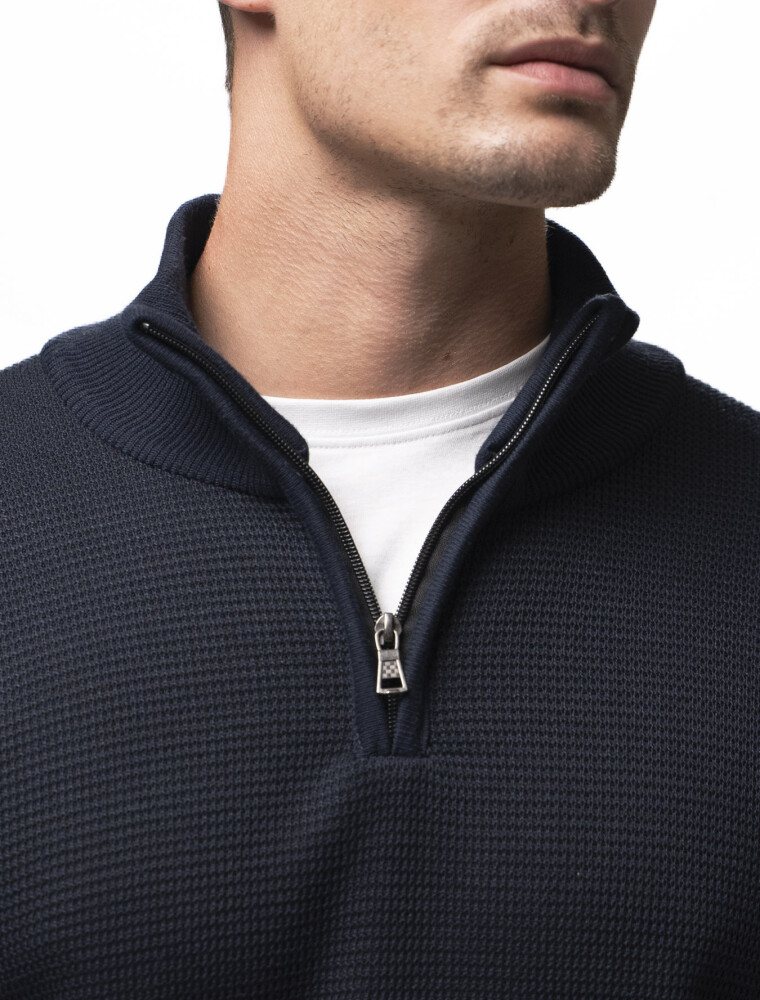 Sweater 1/2 Cierre PALERMO Marino