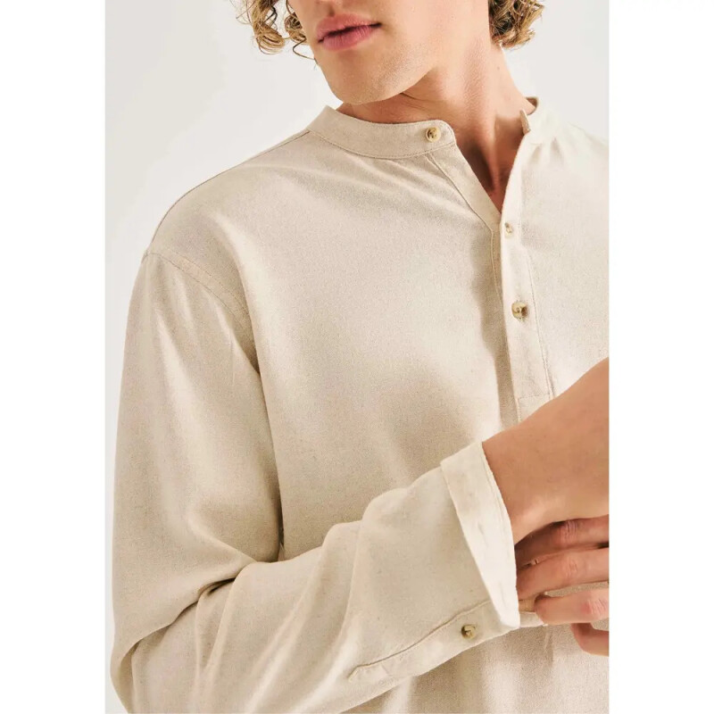 CAMISA ML MASC CAQUI CLARO