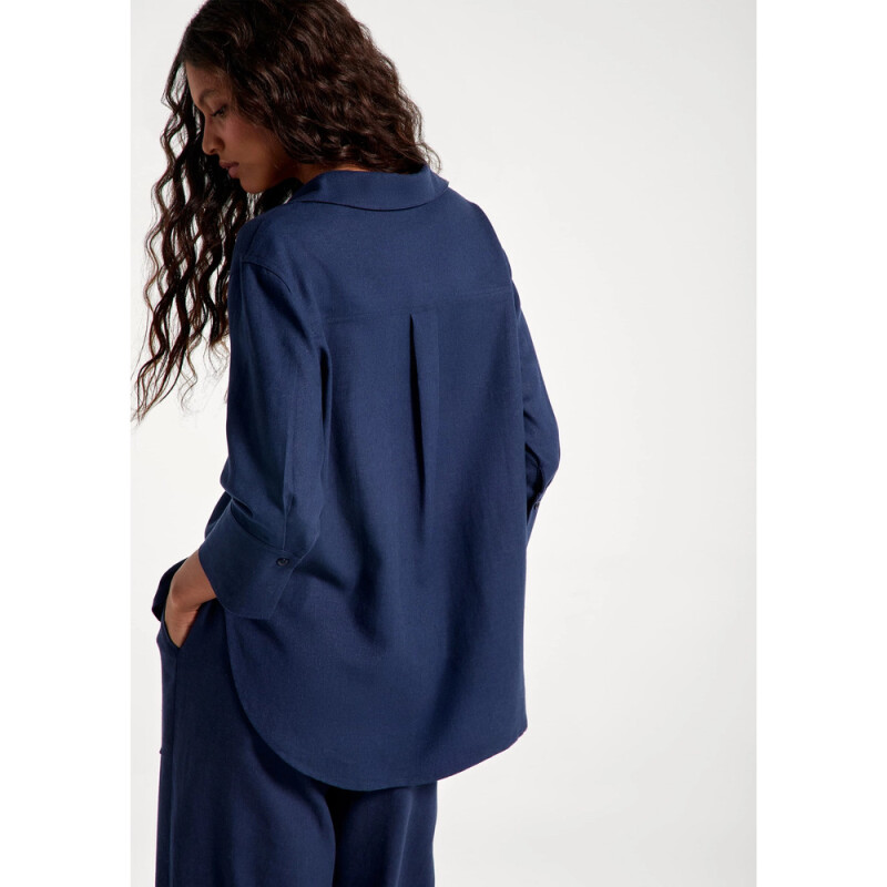 CAMISA FEM AZUL ESCURO