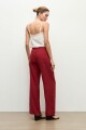 Pantalon Paulina lino carmesí