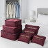 Organizador De Valija Set Viaje Estuche 6 Piezas Necessaire Color Bordo