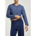 PIJAMA ML MASC AZUL MESCLA