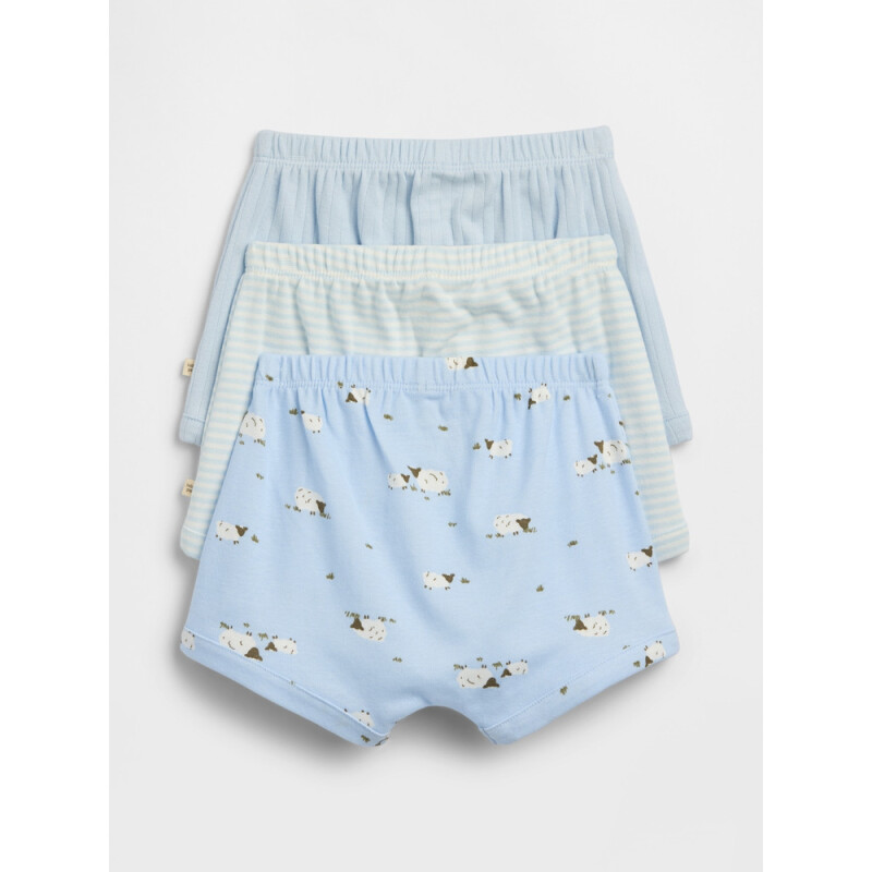 V-3PK SHORT SERENE BLUE