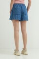 Short con cintura elastizada JEAN OSCURO