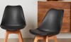 Silla Eames Pack 4 Unidades Acolchonada Calidad Premium Negro