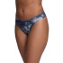 UA PURE STRETCH NO SHOW THONG-PRINT 3PK-BLU GRY-044