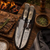 Set de Asado Artesanal - Cuchillo y Tenedor Parrillero con Estuche de Cuero Simil Ciervo N°6 Set de Asado Artesanal - Cuchillo y Tenedor Parrillero con Estuche de Cuero Simil Ciervo N°6