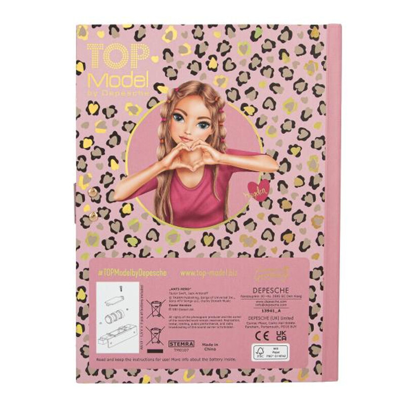 Diario intimo con código y sonido Leoheart Top Model Diario intimo con código y sonido Leoheart Top Model