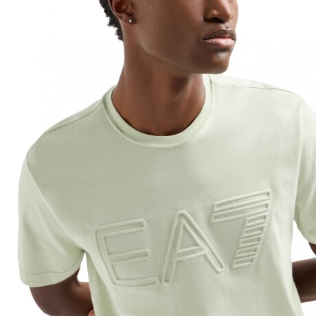 Short EA7 Emporio Armani Logo Series Sleeved Organic Cotton Aqua