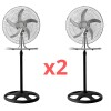 Pack x2 Ventiladores Goldtech 3-1 Con 5 Asp Metálicas Pack x2 Ventiladores Goldtech 3-1 Con 5 Asp Metálicas