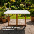 Mesa Comedor ComboHome Elma 120x80Cm Reforzada Madera Vidrio Blanco 1